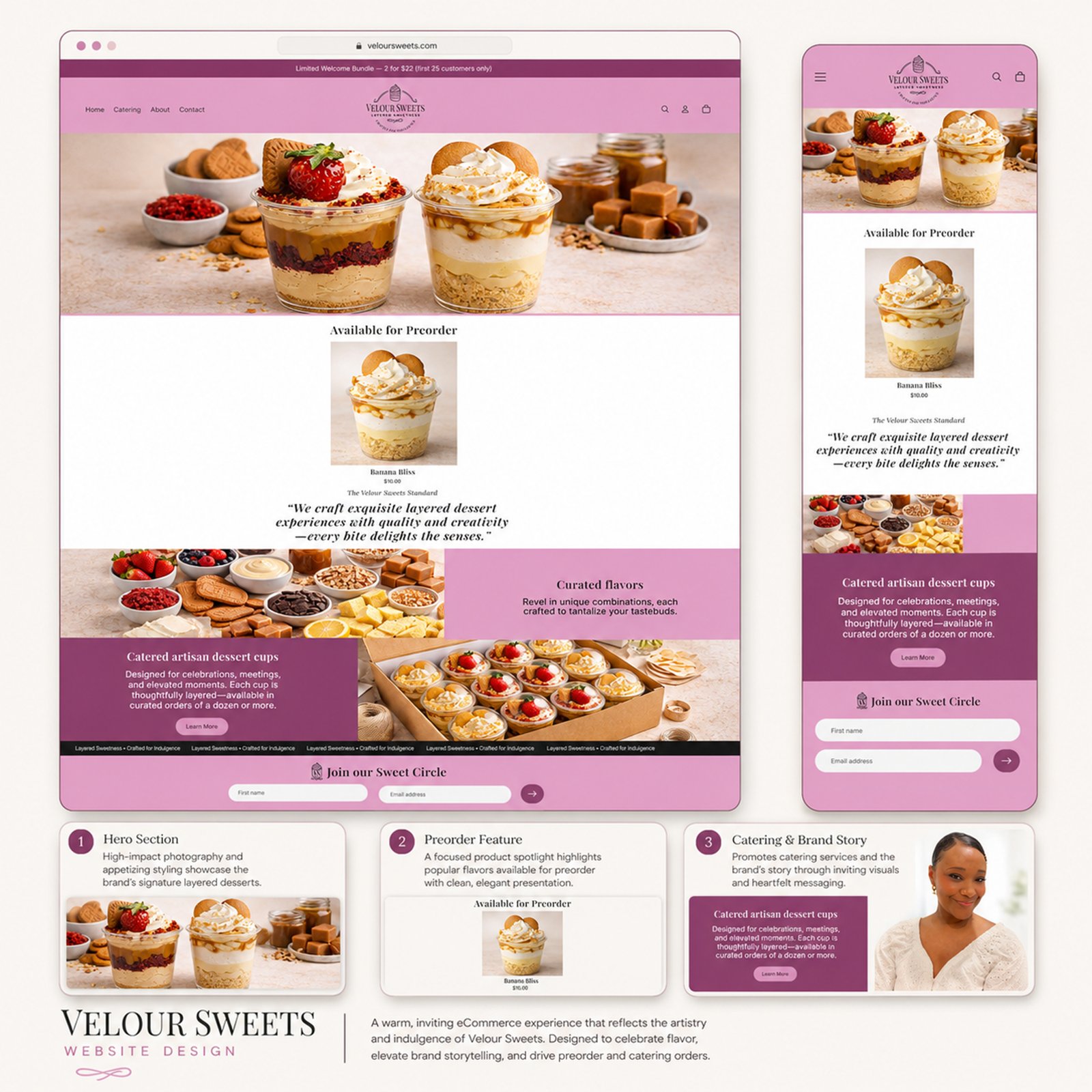 Homepage + Mobile Presentation - Launch Web Presence